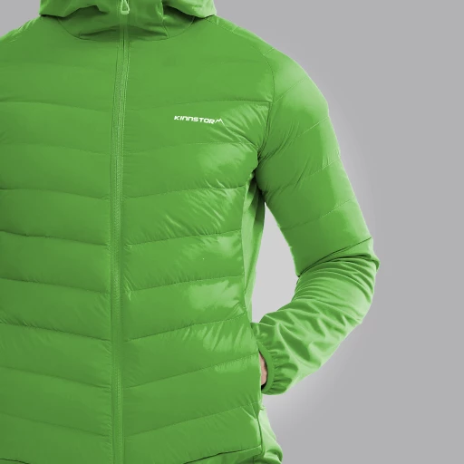 OmniHeat Men's Solid Hooded Puffer Jacket-Blue-Green-M